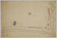 216729 Plattegrond van de stadswal met Stadsbuitengracht tussen het bolwerk Manenburg en de Lange Smeesteeg te Utrecht; ...